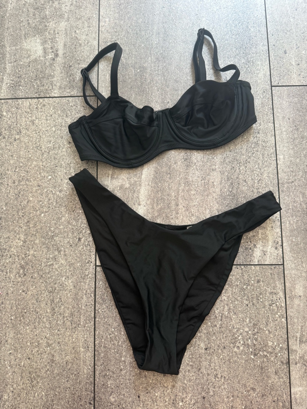 Aerie Black Cheeky bikini set